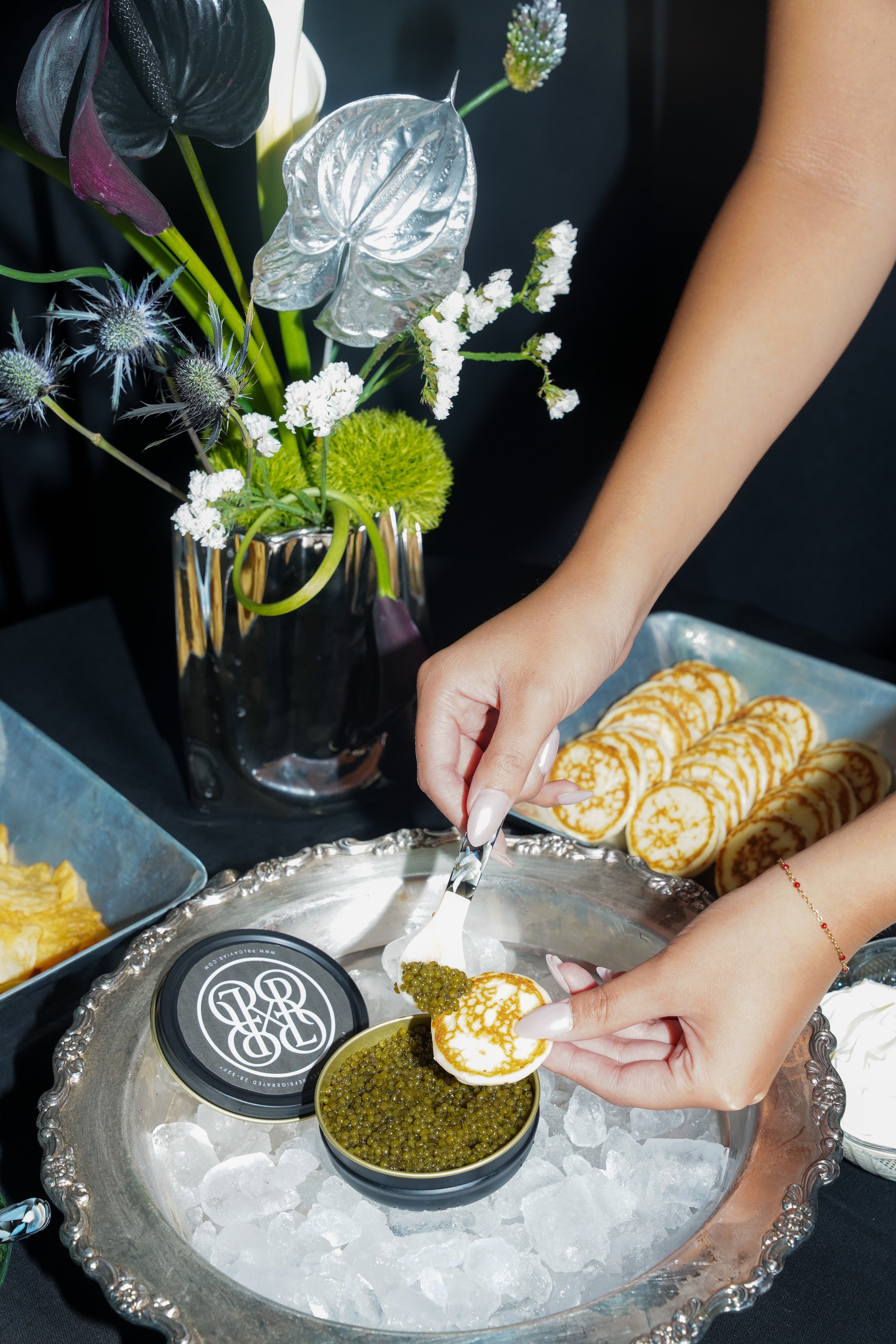 PRL mother-of-pearl caviar spoons